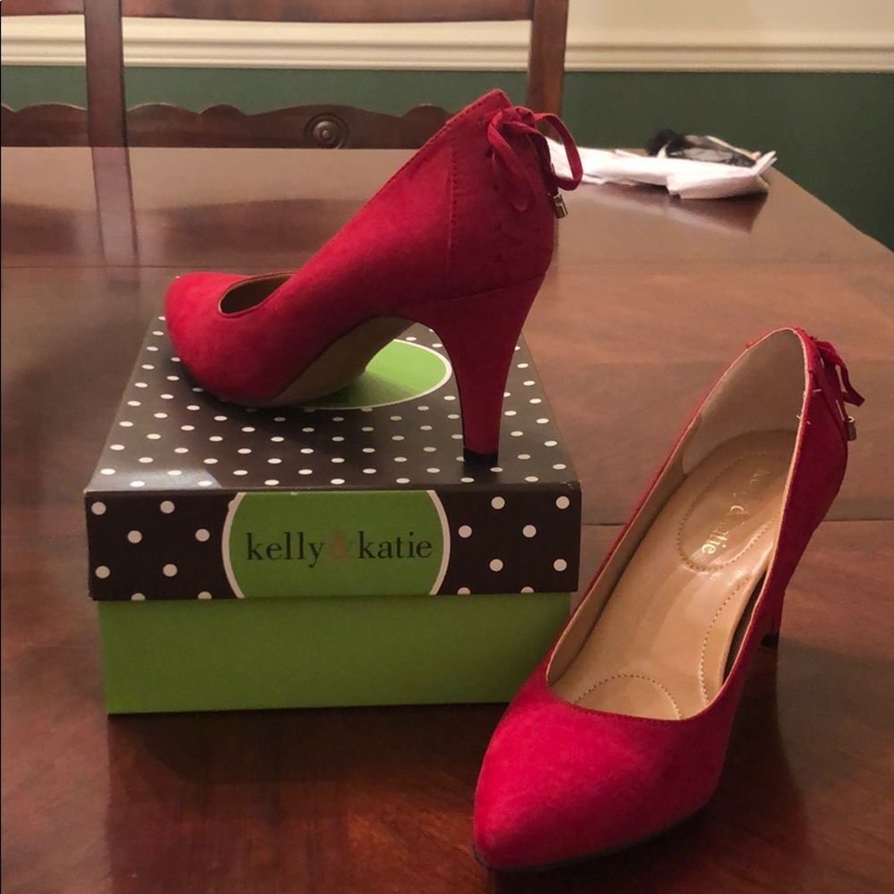 High heeled shoes